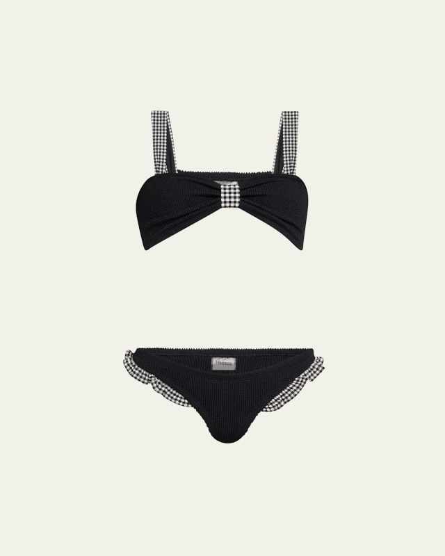 Gingham Trim Two-Piece Swimsuit